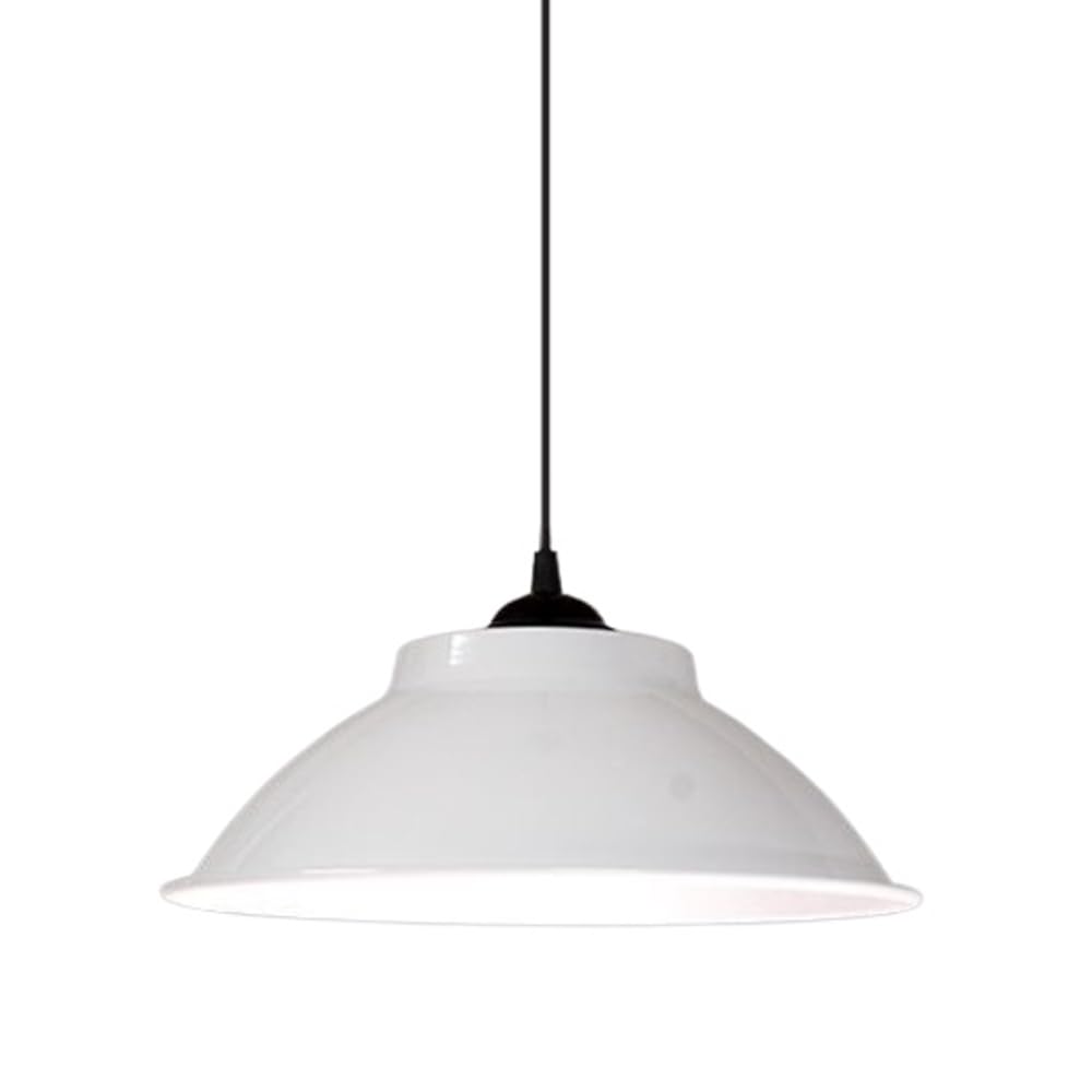 Lámpara Colgante Blanca de 11.8 Pulgadas y Altura Ajustable estilo Industrial para Isla de Cocina
