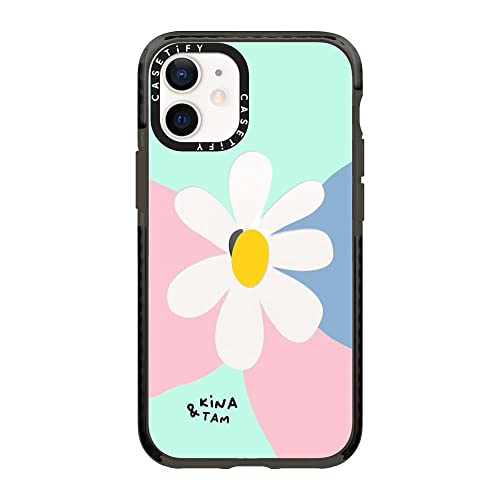 CASETiFY �C���p�N�g�P�[�X iPhone 12 Mini - Wallflower - �N���A �u���b�N