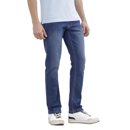 Image of WROGN Men's Cotton Stretch Jeans | Solid | Slim Fit