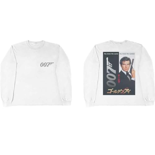 James Bond 007 Goldeneye Japanese Poster Official Tee T-Shirt Mens Unisex (XX-Large) White
