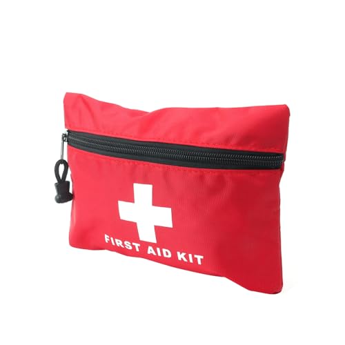 Image of Red First Aid Bag Small First Aid Kit Empty Medical Storage Bag for First Aid Kits Pack Emergency Hiking Backpacking Camping Cycling Travel Car