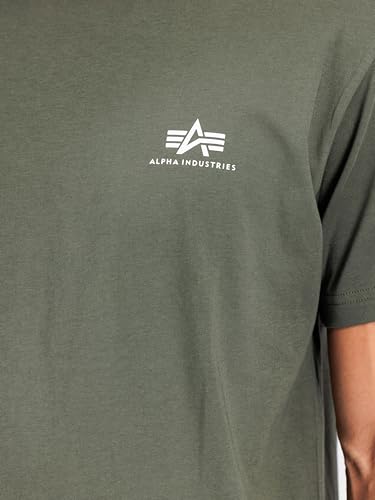 Alpha Industries Basic T Small Logo T-Shirt für Herren Dark Olive – Ansicht 7