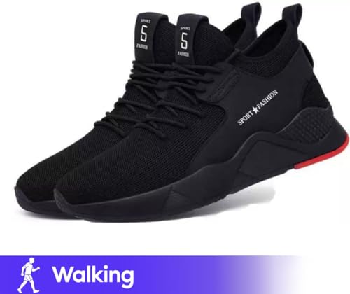Image of King Everyday Running Sneakers with Durable Grip Sole and Breathable Athletic Structure Black 9