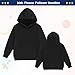 QTWW INC Youth Hoodies Sweatshirt,Boys Girls Hooded,Hoodies for Teen Girls Fashion Fleece Pullover Tops Kids Clothes Black