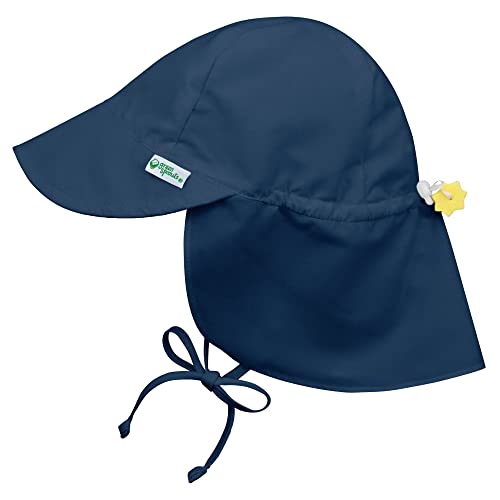 Image of i play. by Green Sprouts Girls' Baby Solid Flap Sun Protection Hat UPF 50+
