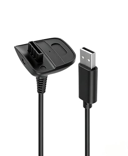 DUSTEWQ Ladekabel kompatibel mit Xbox 360, USB-Ladekabel für drahtlose Controller kompatibel mit Microsoft Xbox360 / Xbox 360 Slim drahtlose Spielcontroller (10FT)