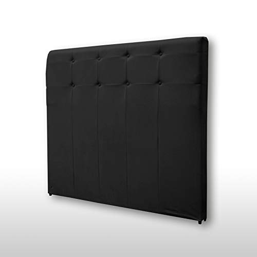 Colchão Magnético Massageador Casal + Base Box + Cabeceira Duquesa Completo (Preto Cabeceira Preta)