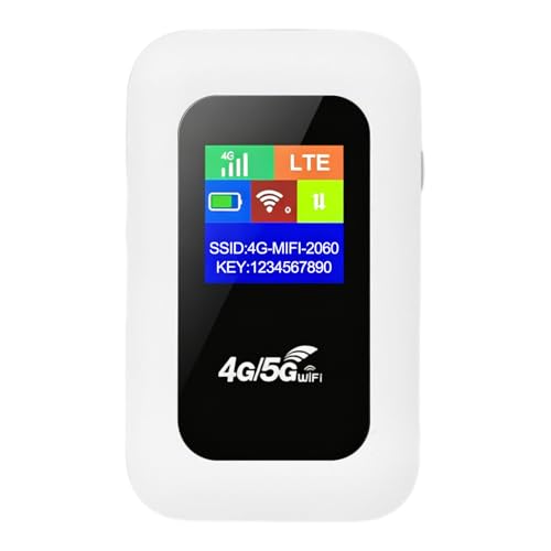 Portable 4G/5G LTE Mobile WiFi Travel Router with SIM Card Slot 150Mbps Pocket WiFi Hotspot Plug & Play WiFi Router Dongle High Compatibility Connect Up to 10 Devices MINI Hotspot Modem
