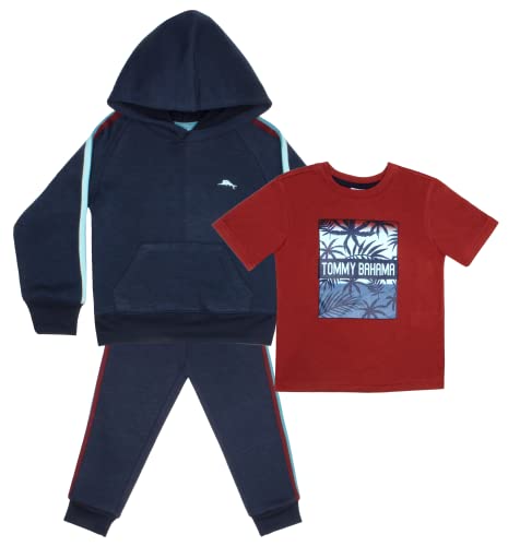 Tommy Bahama Boys 3-Piece Clothing Set - Fleece Hoodie, Jogger Sweatpants, And T-Shirt Set For Boys And Toddlers (Navy, Size 5/6) #TOP28
