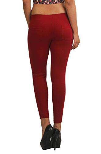Image of Frenchtrendz Women's Skinny Fit Mid Rise Stretchable Cotton Spandex Jegging Pull On (XS-4XL)