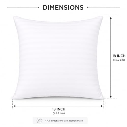 Image of Clasiko Microfiber Cushion Filler 18 x 18 Inches Set of 4 | Suitable for Sofa, Bed & Floor