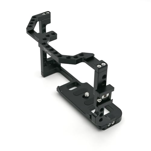 Image of Camera Cage for Compatible for Canon EOS 90D /80D /70D DSLR Camera Photography DSLR Camera Full Cage with Dual Cold Shoe Mount 1 /4 inch Screw Hole Standard 38mm Bottom Plate