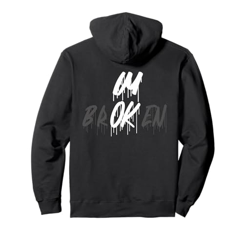 I'm fine I'm broken Invisible disease I'm fine Broken Pullover Hoodie