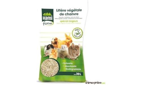 Litière pour Rongeur & Furet, Chanvre, 30 L - HAMIFORM