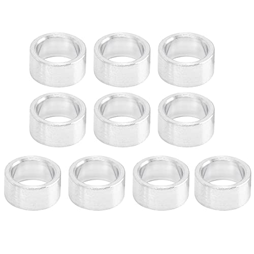 Respicefinem 10pcs Set Aluminum Alloy Spacer Round Gasket Interval Structure Support Fittings with 8mm Outer Diameter Ideal for Connecting Loose Workpiece Parts and Creating Space (4mm Long)