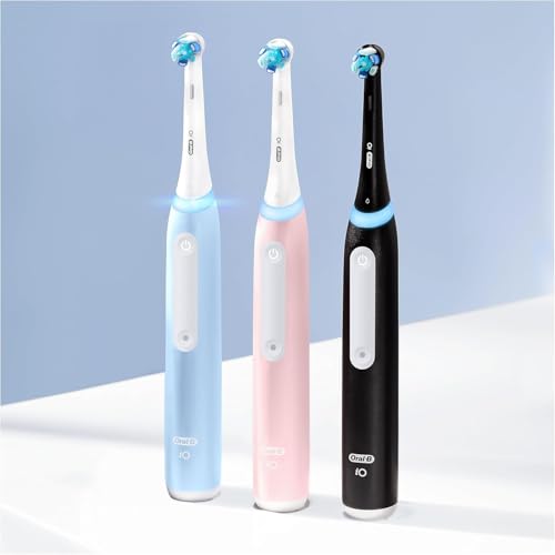 Oral-B iO Series 3 Elektrische Zahnbürste Hellblau PLUS Ausgewählte Original Oral-B iO Aufsteckbürsten Weiß 5x – Bild 8