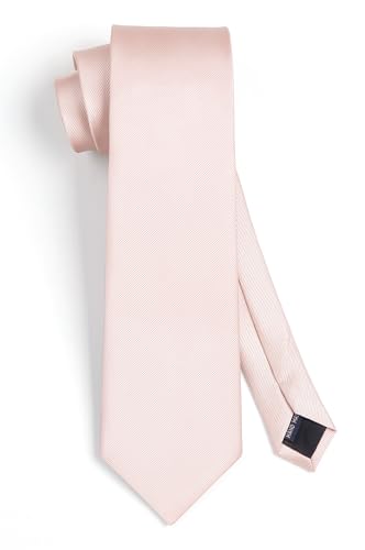 Image of Enlision Ties for Men Solid Color 3.35 inch Formal Business Necktie Classic Satin Mens Wedding Party Ties