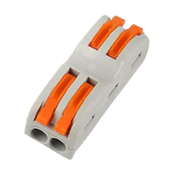Wire Connectors Compact Lever Wire Connectors Fast Connection Terminal 28-12 AWG 2 Circuit Inline Splices (SPL-2, 28PCS)