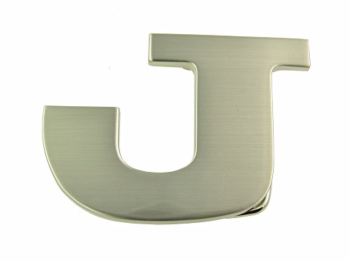 Stainless Steel"J" Initial Buckle & Genuine Black Leather Belt2