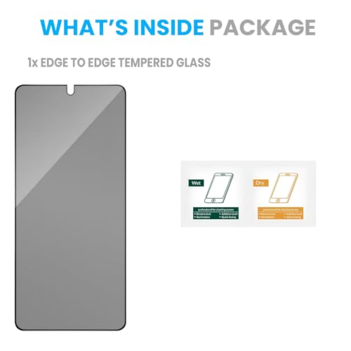 Image of Privacy /Anti-Spy Military-Grade Gorilla Tempered Glass Screen Protector Compatible for Redmi 14C 5G with Edge to Edge Coverage and Easy Self Installation kit (Redmi 14C 5G)