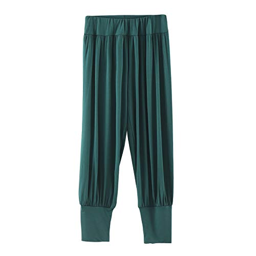 Calça Harem Feminina, Gainty Calças femininas para ioga Harem Loose Soft Modal Wide Elástico Cintura