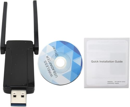 1300Mbps 2.4G/5G USB 3.0 WiFi Adapter w/Antenna for Desktop/Mac/Laptop