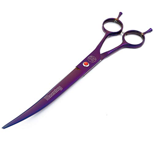 Moontay Professional Dog Grooming Scissors Set, 7 Inch/8 Inch Pet Scissors - Curved and Thinning Shears with Grooming Comb