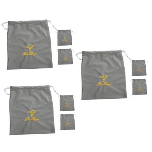 3セット 収納袋 ヘアツールトラベルバッグ 旅行用のヘアバッグ ドライヤーバッグ ドライヤーやヘアツールを収納できるトラベルバッグ 巾着袋 ファブリック 3個*3 3