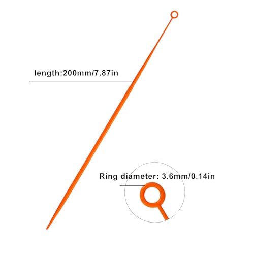 Biologix 10ul Disposable Inoculating Loop, Gamma Sterile Plastic Sampling Rod, Orange Polystyrene Inoculation Tool for Cell Biology and Scientific Lab Supplies, Pack of 25 (100PCS Total)