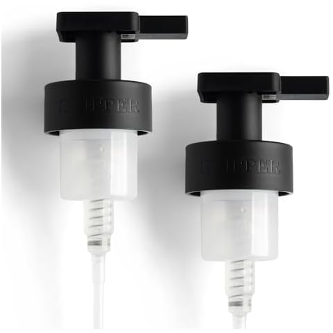 Skipper Foaming Replacement Pump Set - 2 Pack - 40mm (1.57”) Wide Rim (40/410 neck size) - Unique Matte Black Finish - High Rated 1.66c Foam Output for Maximum Foam Cover