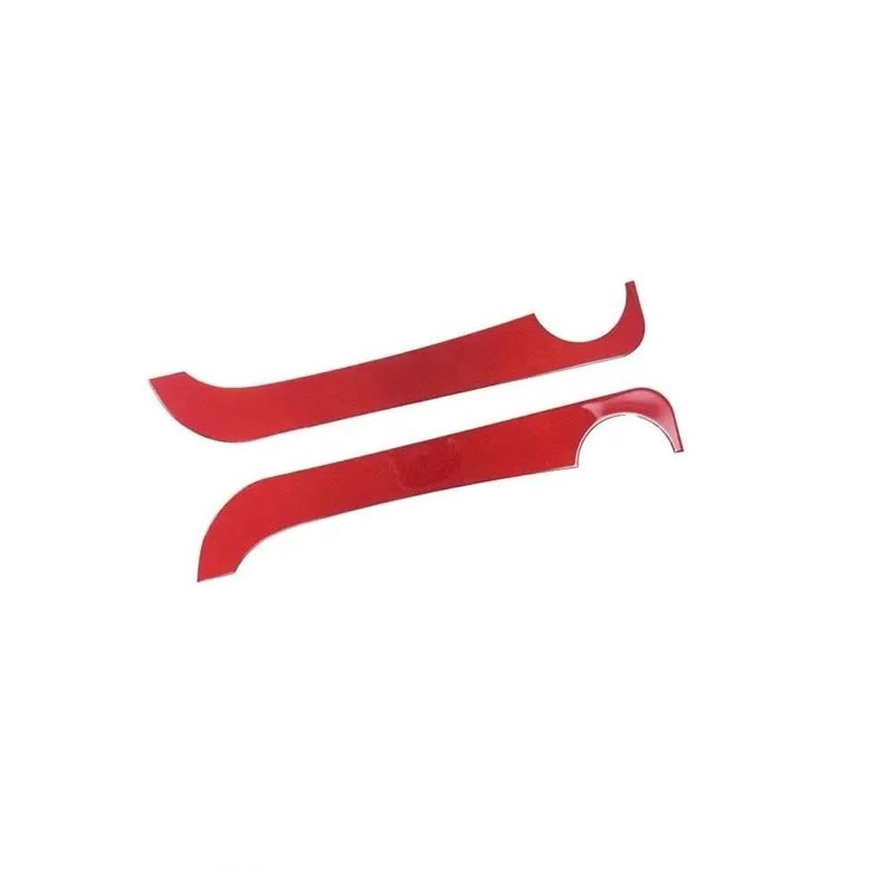 Ricambi per auto Kit Di Adesivi Per Pannello Anti-calcio Inferiore In Fibra Di Carbonio Per Interni Auto 2 Pezzi Per Fiat 500 2011-2019, Accessori Di Protezione(Red)