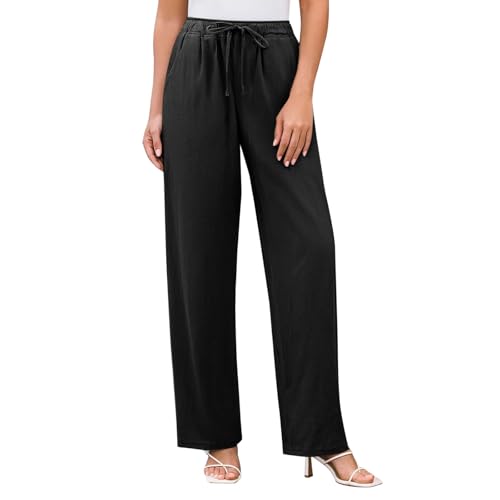 Pantalon d'été Palazzo léger en mousseline idéal pour le bureau et la danse