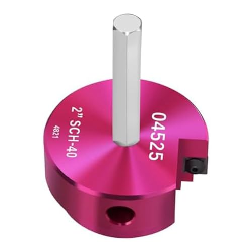 KEALBAUS 1 Piezas Escariador de Manguera de PVC Cabeza de Hoja de 2 Pulgadas, Escariador de Limpieza de Manguera de PVC con Eje Hexagonal de 3/8 Pulgadas para Plan de Reparación de Tubería 40 Tubo de