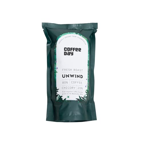 Image of Cafe Coffee Day Premium Combo of Peaberry - 100% Arabica and Unwind - 80% & 20% Chicory Blend, Rich Aroma, South Indian Filter Coffee, 200 Grams Each