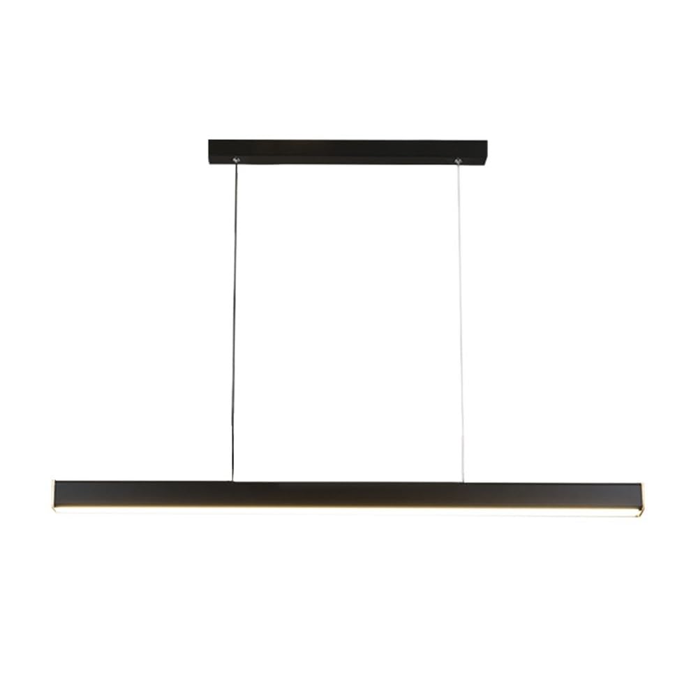 Lámpara LED regulable para isla cocina moderna colgante negra ajustable
