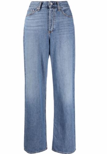rag & bone Women's Logan Jeans Mid Tone Linen Logan 29 Sky Blue