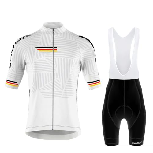 KINTPP Ciclismo Maillot Verano Maillot MTB Hombre + Pantalones Manga Cortos de Ciclismo Conjunto de Ropa para Deportes al Aire Libre Respirable