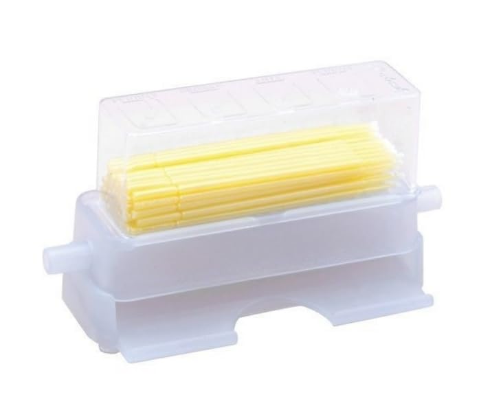 AmeriCan Goods Dental Microbrush White Dispenser with 200/Pcs Micro Applicator Brushe Tips Random Color Regular Microswabs with Dispenser, TFHKD629