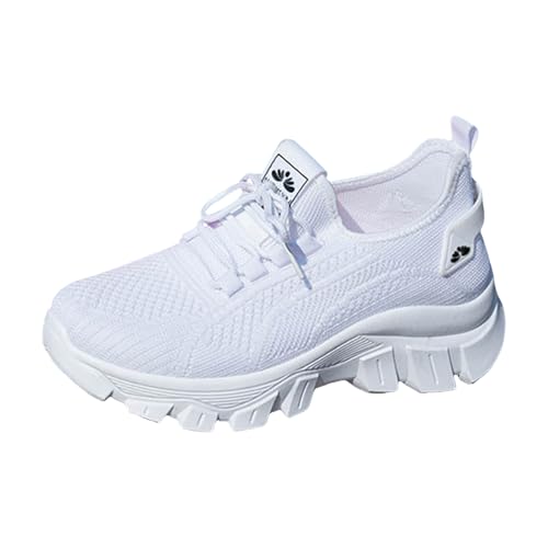 Wide Toe Box Sneakers Women Slip On Walking Shoes Casual Lace Up Mesh Sneaker Lightweight Comfy Breathable Tennis Running Shoes Womens Non-Slip Gym Workout Athletic Jogging Trainers