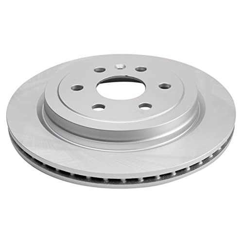 Image of TRQ Rear Brake Pad & Rotor Kit, with Chemical Kit Parking Brake Shoe Set Ceramic Premium G-Coated Compatible with 2010-2016 Cadillac SRX