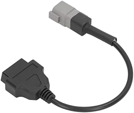OBDII Scanner Cable, Abrasion Resistant 6PIN to 16PIN ABS Portable Diagnostic Cable Adapter for UTV for Motorcycle