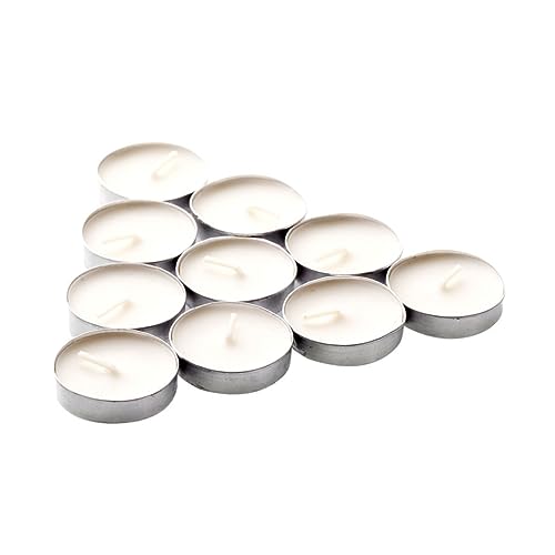 GOOHOCHY Practical Smokeless Candles 20pcs Mini Tea Lights Compact Size Long Service Tea House Office Shop Hotel Perfect Party Souvenir