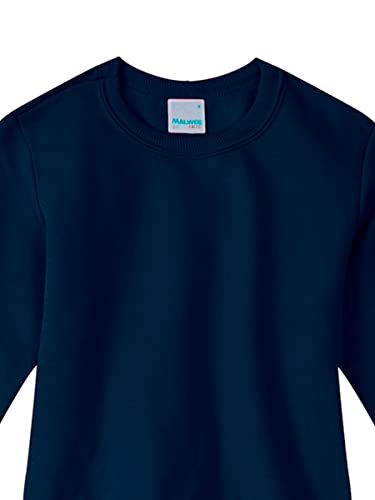 Blusão Malwee Kids Manga longa com punho tubular meninas, Azul Marinho, 12