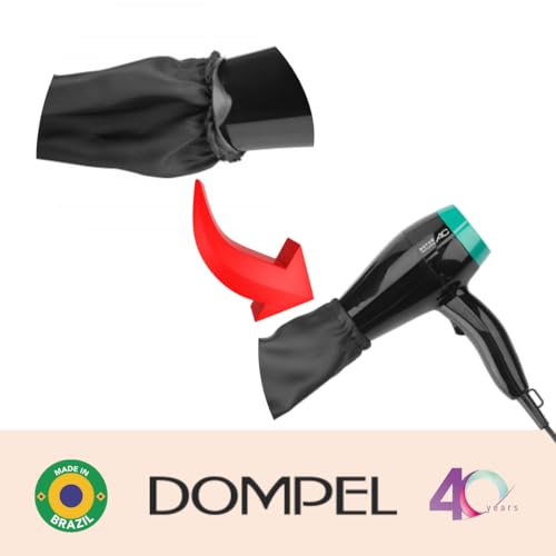 Dompel Tampa difusora de cetim preto | Melhora a secagem do cabelo, reduz o frizz, protege o cabelo