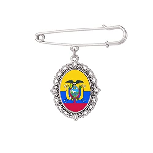 Broche drapeau national de l'Équateur taille M pour robe et chemise