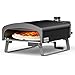 Q Pizza Portable Propane Pizza Oven with Manual Rotating Stone, Tabletop Gas Stove for Outdoor Kitchen, Gas Oven for Making Pizza, Bread, Steak, Pie, PS104