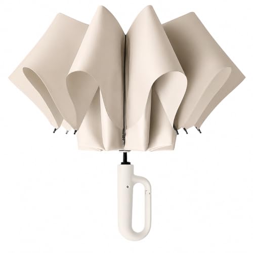 FLYNGO Umbrella for Rain Big Size with Carabiner Handle, UV Coate...