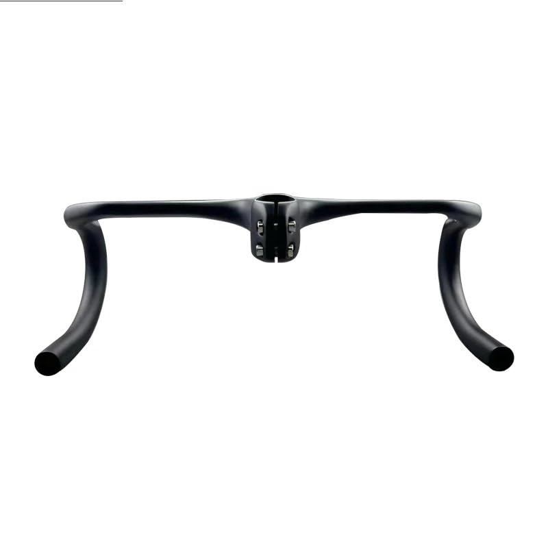 Manubrio Bici Manubrio for Bicicletta Interamente in Carbonio, Manubrio for Bici da Strada, Integrato con Foro for Stent for Computer, Senza Logo, 28,6 mm