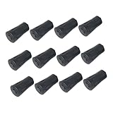 Hemobllo 12 Piezas Fundas de Goma Antideslizantes para Bastones de Senderismo y Trekking Protectores para Puntas de Palos de Compatibles con Bastones Estándar para Caminos Terreno