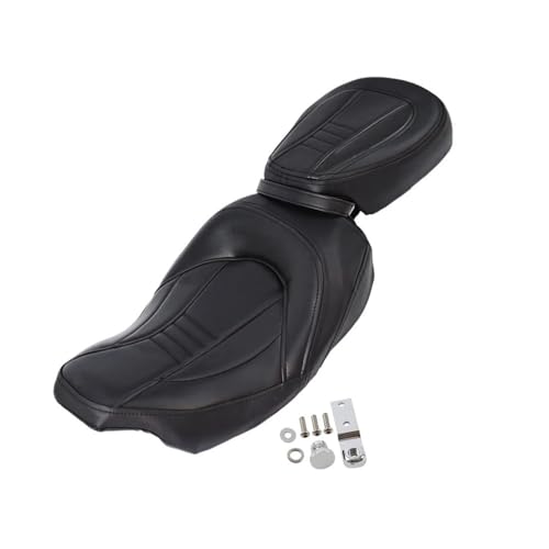 Selle passager moto à deux places haut de gamme en cuir synthétique Touring